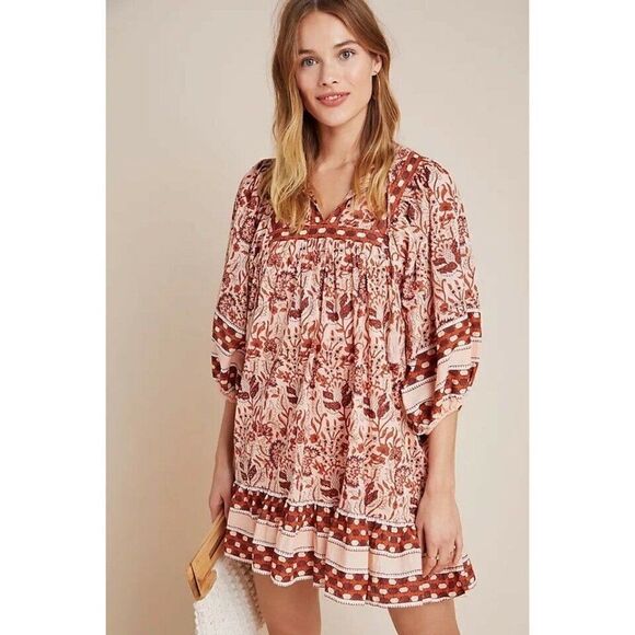 NWT ANTHROPOLOGIE X CLEOBELLA Sz S OLIVIA TUNIC DRESS - Picture 3 of 4